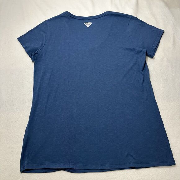 Columbia PFG Women's XL Blue V-Neck Short Sleeve Nautical Graphic T Shirt - Picture 11 of 13